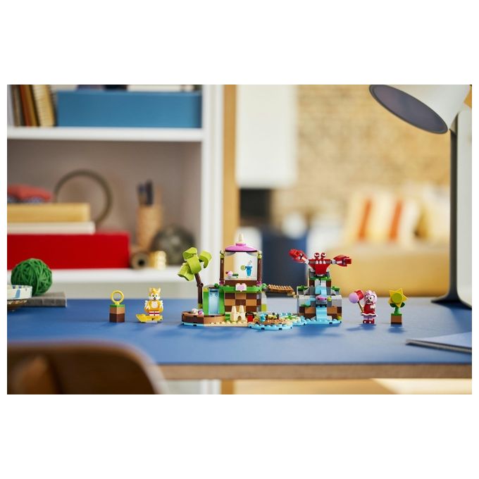 LEGO Sonic the Hedgehog 76992 L'Isola del Soccorso Animale di Amy, Giocattolo con 6 Personaggi, Regalo per Bambini dai 7 Anni