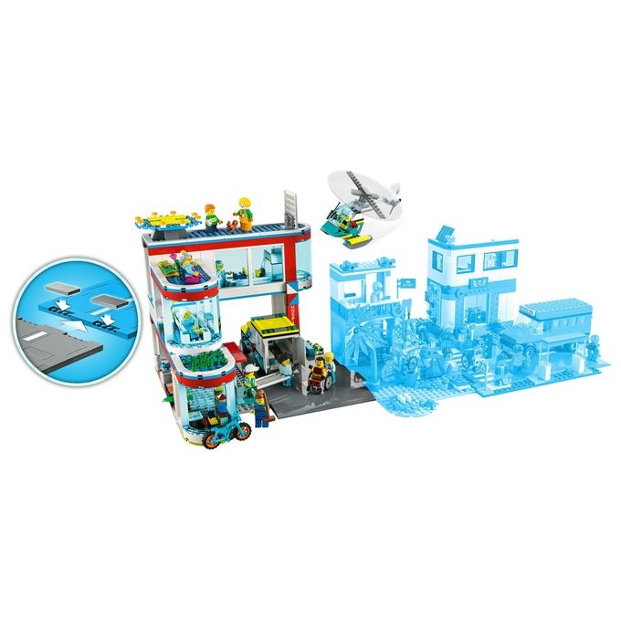 LEGO City Ospedale Set con ambulanza Giocattolo ed Elicottero di Soccorso