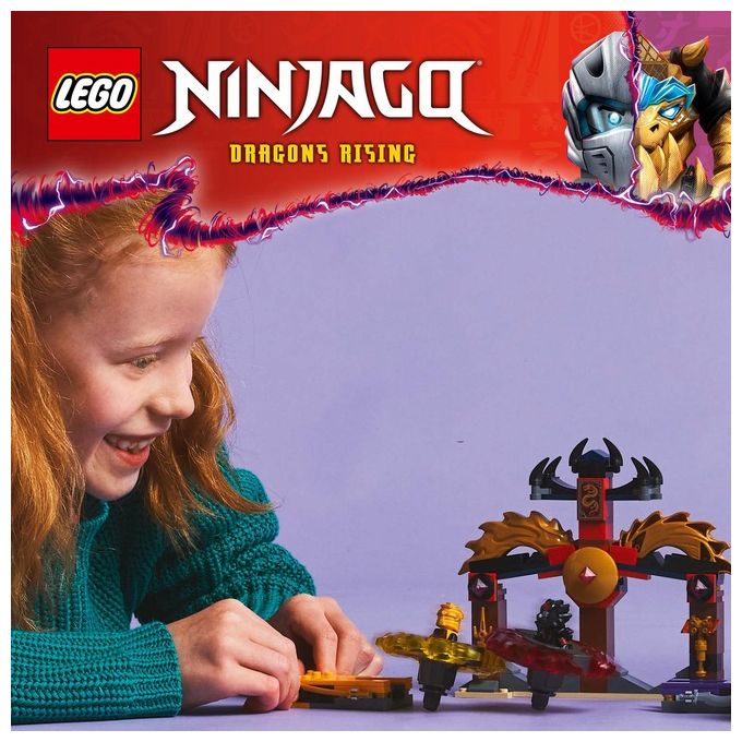 LEGO NINJAGO Battle Pack Draghi dello Spinjitzu - 2 Trottole Giocattolo Tempio Costruibile Elementi di Potere e 2 Minifigure Giochi per Bambini e Bambine da 6 Anni da La Rivolta dei Draghi 71826
