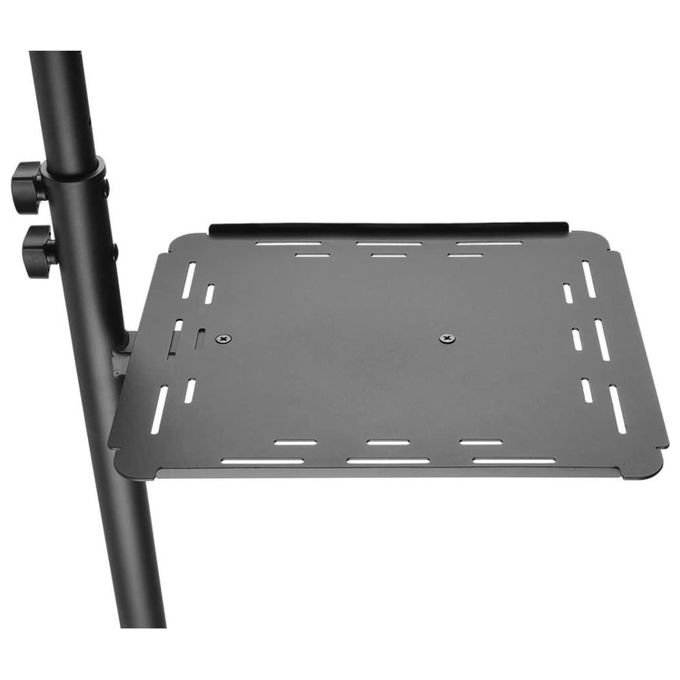 Techly 362145 Carrello per Proiettore Notebook Regolabile con Mensola Nero