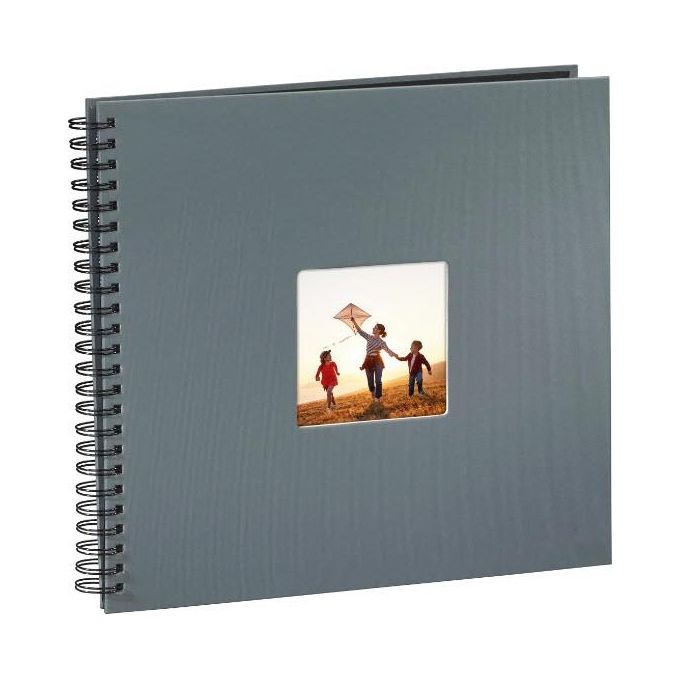 Hama Fine Art Album Fotografico e Portalistino a Spirale Grigio 36x32cm 50 Pagine Nere