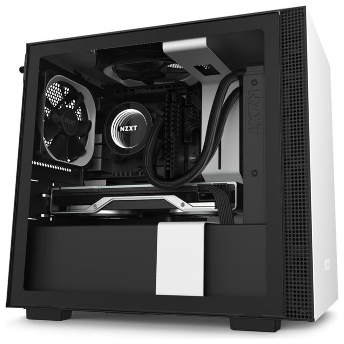 [ComeNuovo] NZXT H210 - Case da gioco per PC Mini-ITX - Porta Tipo C USB I-O frontale - Pannello laterale in vetro temperato - Compatibile con il raffreddamento a Liquido - Staffa per il radiatore
