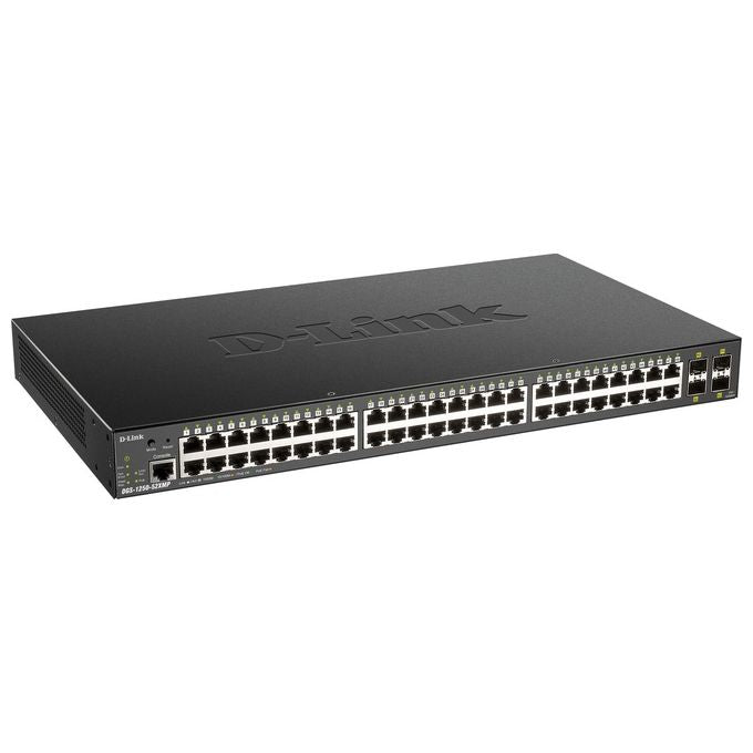 D-Link DGS-1250-52XMP Switch di Rete Gestito L3 Nero Supporto Power Over Ethernet