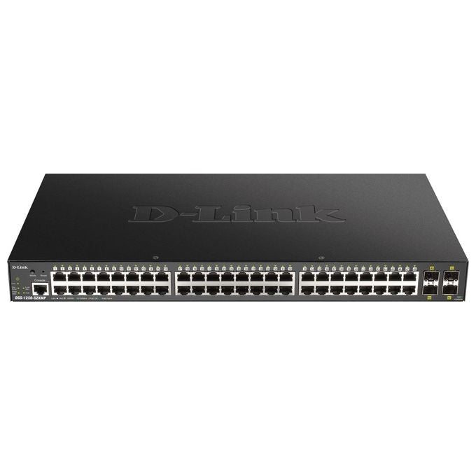 D-Link DGS-1250-52XMP Switch di Rete Gestito L3 Nero Supporto Power Over Ethernet