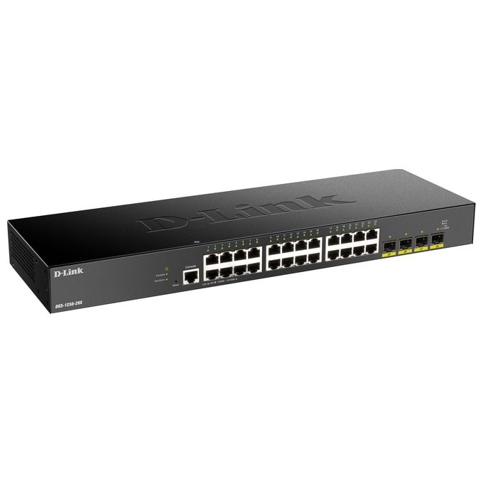 D-Link DGS-1250-28X-E 28-porte Layer 2-3 Smart Managed Gigabit Switch Nero