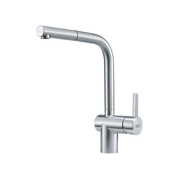 Franke Atlas Neo Miscelatore monocomando con bocca alta girevole 180° e Boccaglio estraibile Acciaio Inox 115.0521.438