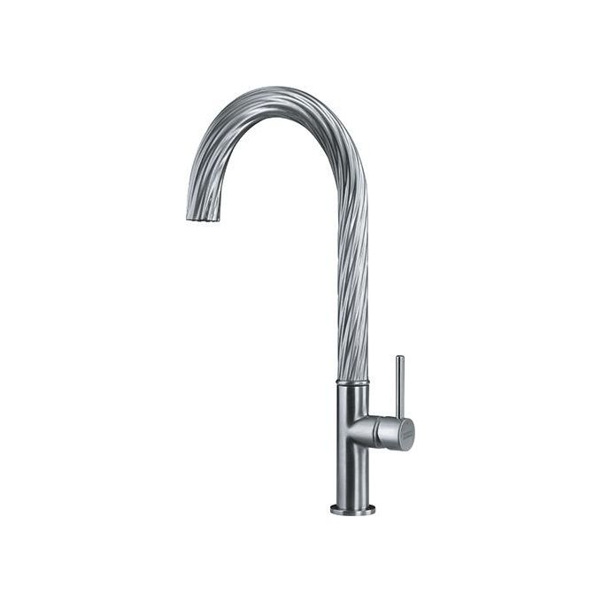 Franke Maris Free Miscelatore monocomando con canna girevole 360° Acciaio Optical 115.0543.294