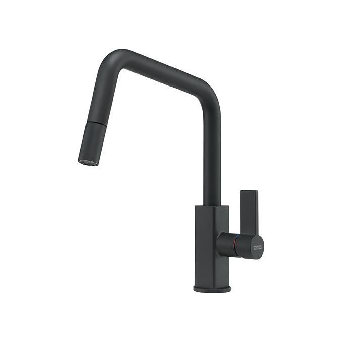 Franke Maris Miscelatore monocomando con canna girevole 360° e doccetta monogetto Nero Opaco 115.0554.085