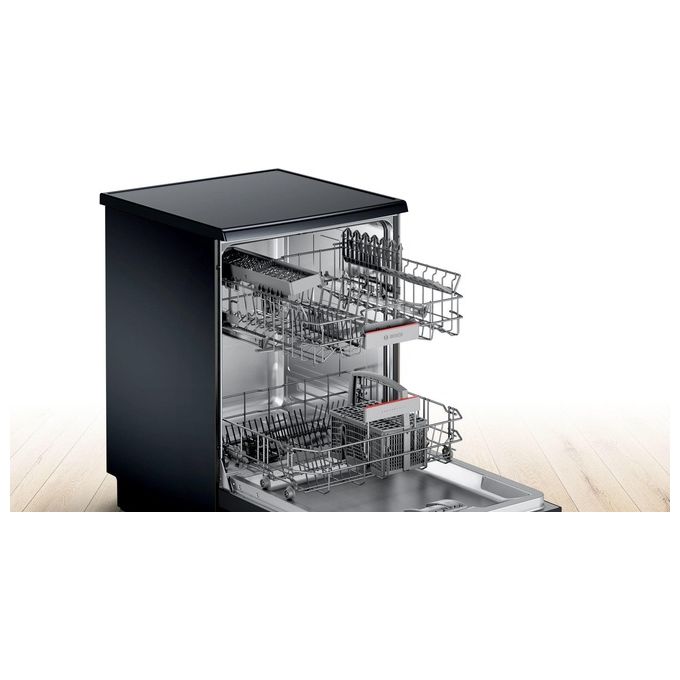 Bosch SMS46JB17E Serie 4 Lavastoviglie Libera Installazione 13 coperti Classe energetica E (A++) 6 programmi Motore EcoSilence Drive Asciugatura Extra SuperSilence 60 cm Nero