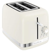 Moulinex LT300A10 Soleil - Tostapane 2 fette, 850 W, 7 livelli di doratura, Funzioni riscaldamento e scongelamento, Vassoio raccoglibriciole, Avorio