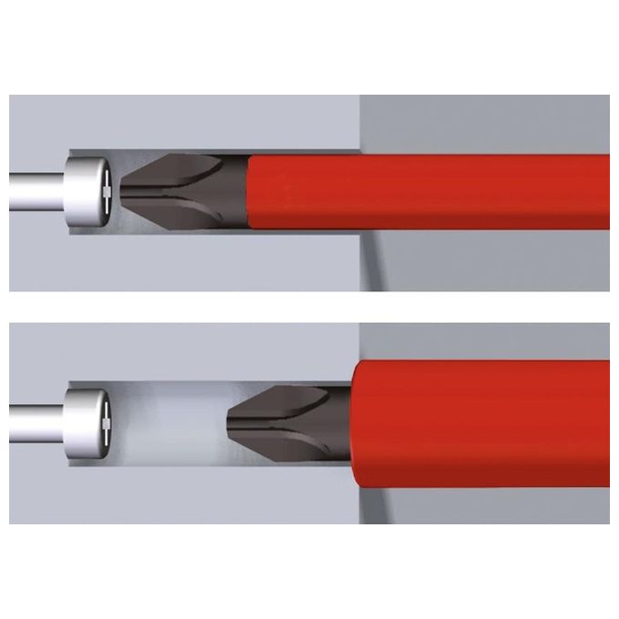Wiha 3201K12 Set di Cacciaviti Elettrici SlimFix SoftFinish Nero 12 Tagli