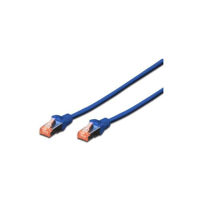 Digitus cavo rete s-ftp cat.6 doppia schermatura ls0h colore blu mt. 0,5