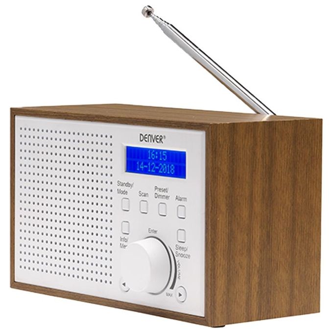 Denver DAB-46 Radio digitale DAB+ e FM Bianco