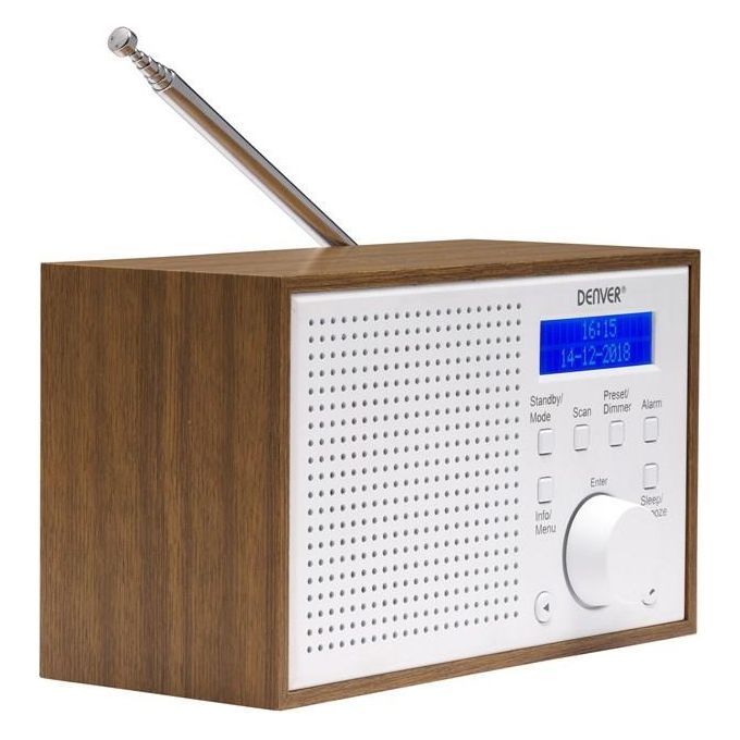 Denver DAB-46 Radio digitale DAB+ e FM Bianco