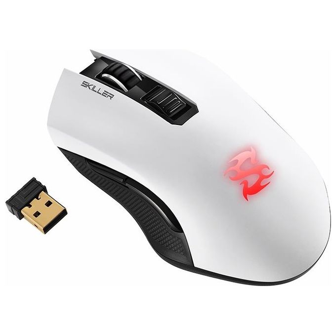 Sharkoon     gaming Mouse 6.000 dpi, Bianco, Wireless