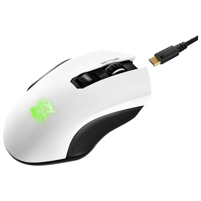 Sharkoon     gaming Mouse 6.000 dpi, Bianco, Wireless