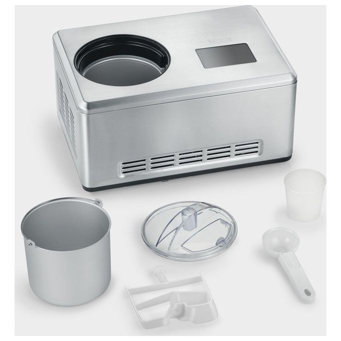 Severin EZ 7406 Gelatiera 2 in 1 Yogurt Display Touch LED 2 Contenitori da 2 Litri