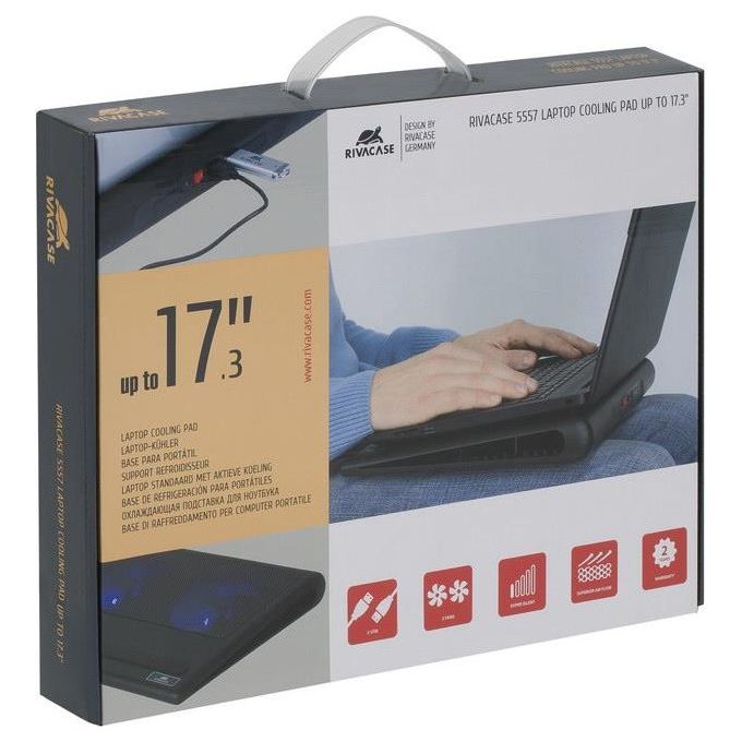 Rivacase Base di Raffreddamento per Notebook 173'' 1100Giri-min Nero