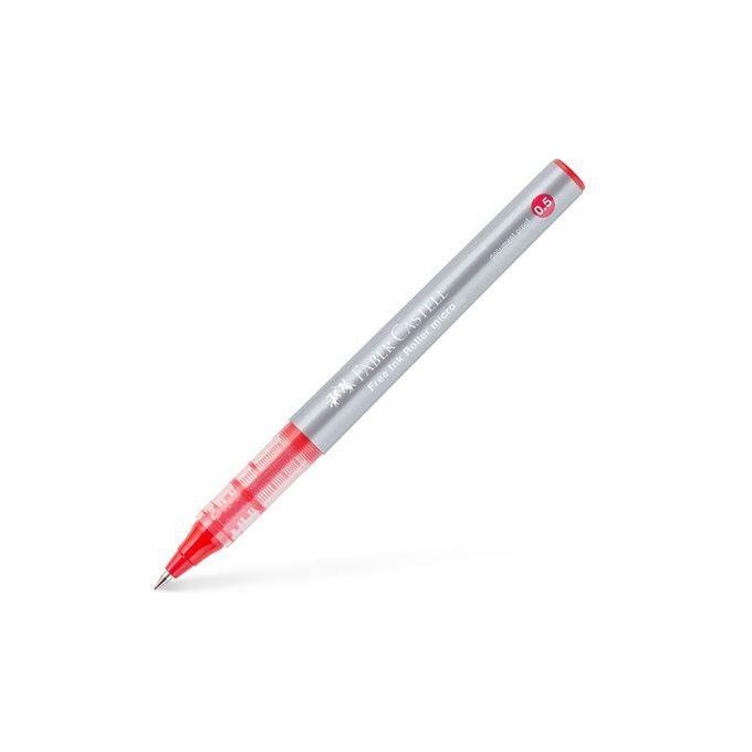 Faber Castell Confezione 12 Penne Roller Free Ink Micro 05mm Rosso
