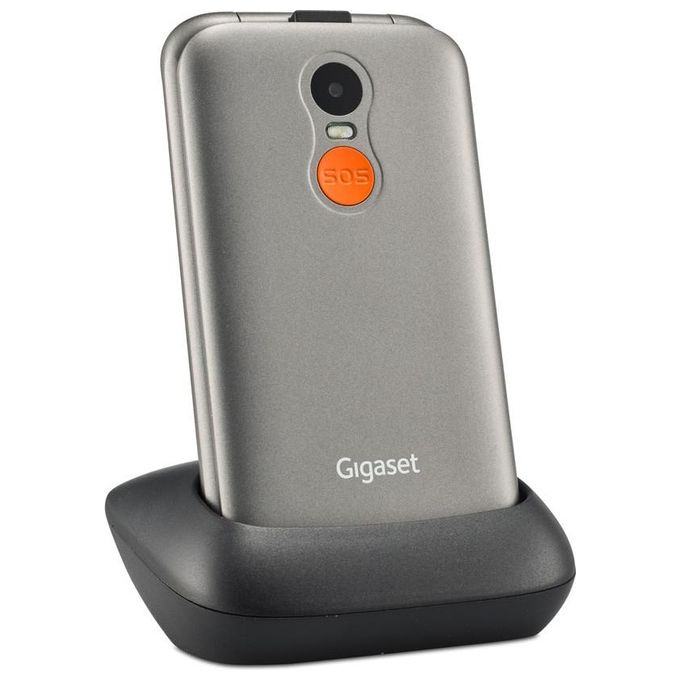 Gigaset GL590 Cellulare SeniorPhone Tastiera Parlante Display 2,8'' Tasto Sos Dual Sim Grigio
