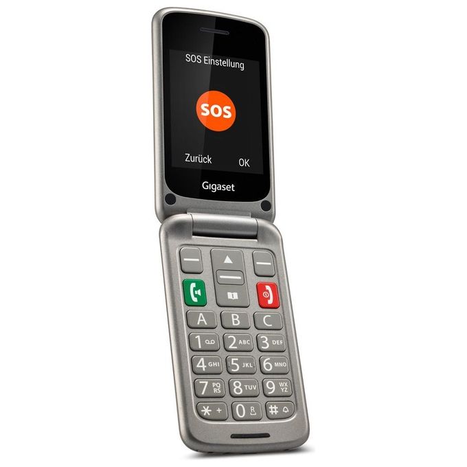 Gigaset GL590 Cellulare SeniorPhone Tastiera Parlante Display 2,8'' Tasto Sos Dual Sim Grigio