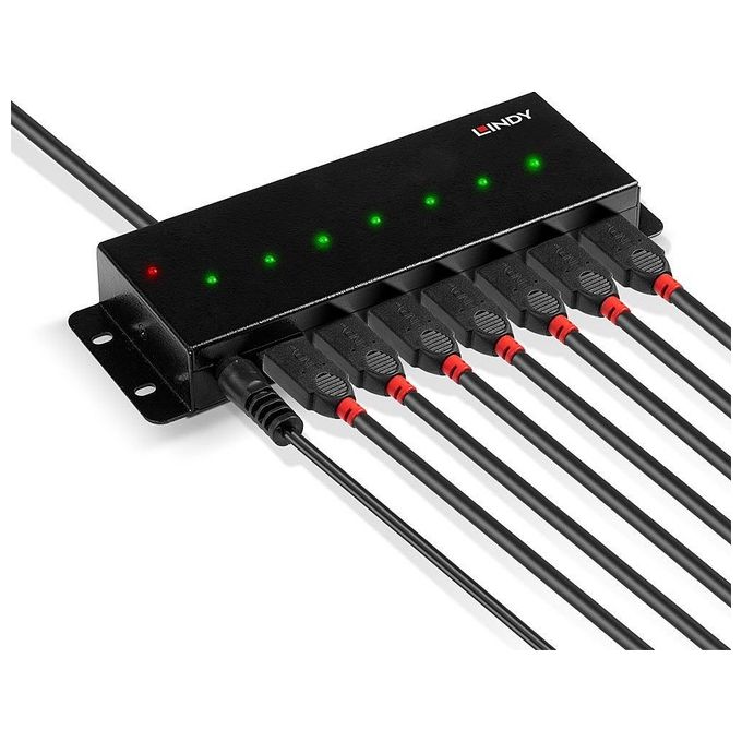 Lindy Hub di Interfaccia Usb 2.0 Type-b 480 Mbit-s Nero