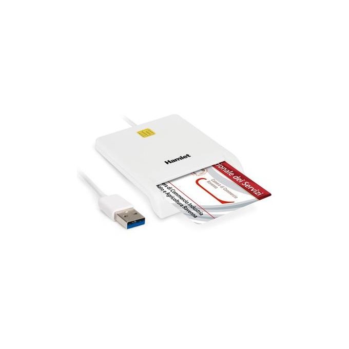 Hamlet Lettore Smart Card Usb 3.0 Interno Bianco