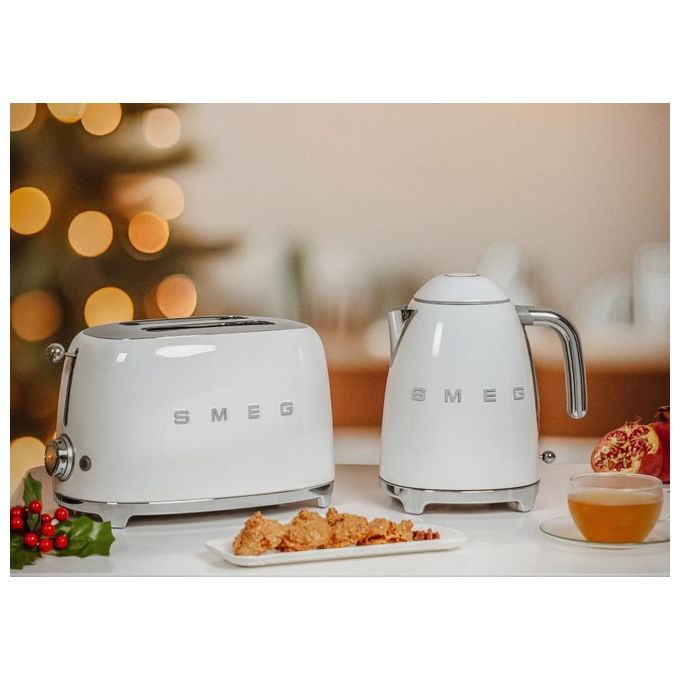 Smeg TSF01WHEU Estetica 50's Style Tostapane 2 Fette 6 Livelli di Doratura Bianco