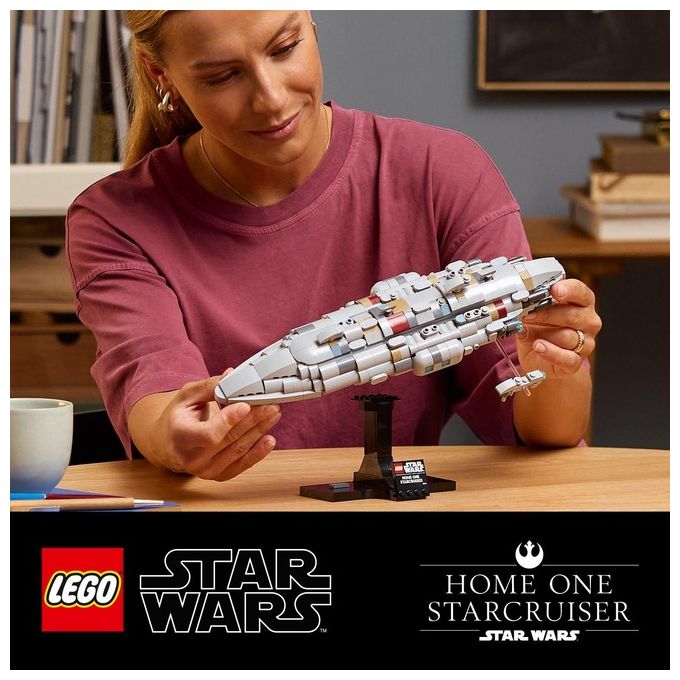 LEGO Star Wars 75405 - Home One Starcruiser, Set da Costruzione con Sala Comando, Hangar e Minifigure, Eta' 10+