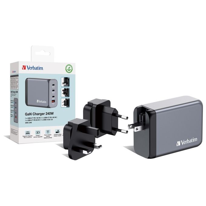 Verbatim Gan Charger 4 Porte 240W