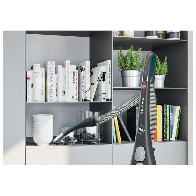 Hoover  DVE02BL 011 Diva Scopa Elettrica con Filo senza Sacco Tecnologia Cyclean Potenza 750 W Race Red