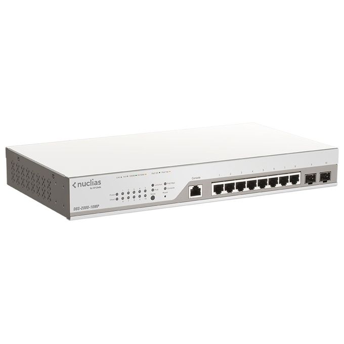 D-Link DBS-2000-10MP Switch di Rete Gestito Gigabit Ethernet 10-100-1000 Grigio Supporto Power Over Ethernet