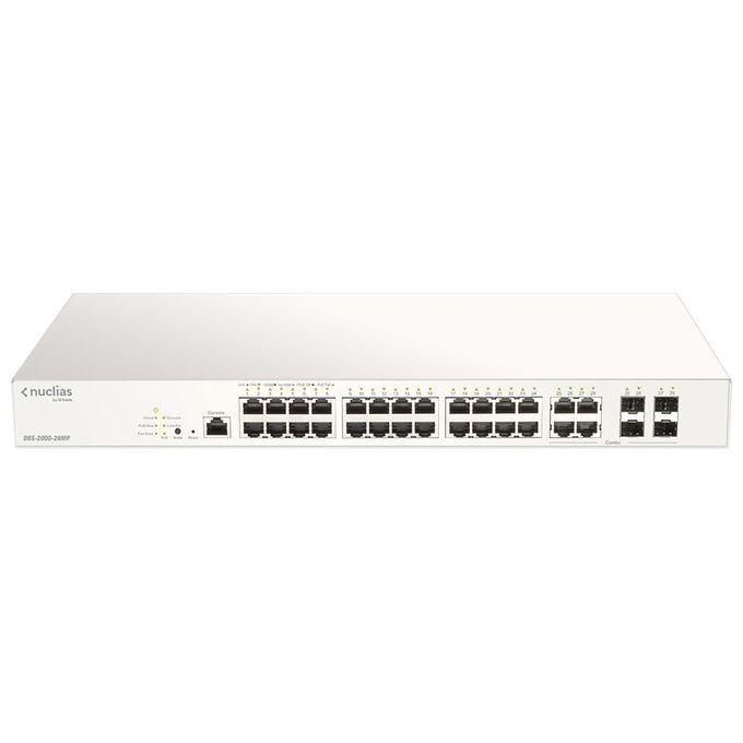 D-Link DBS-2000-28MP Switch di Rete Gestito Gigabit Ethernet 10-100-1000 Grigio