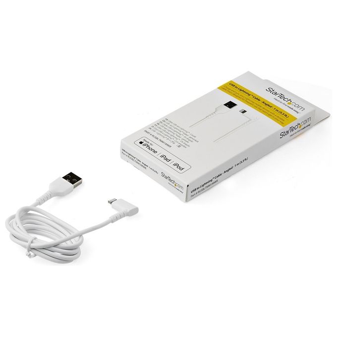 StarTech.com Cavo Usb Angolare a Lightning Conforme Apple Mfi da 1mt Bianco