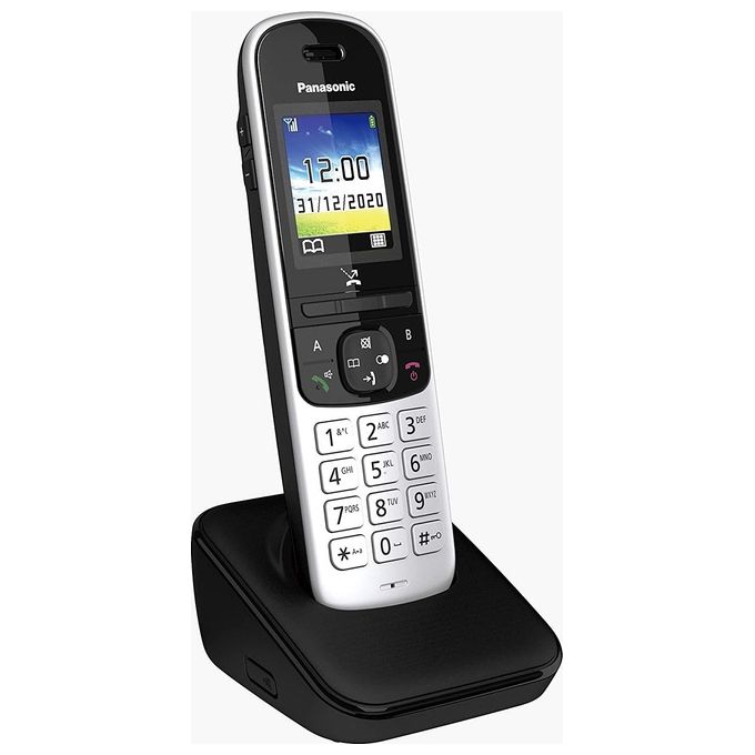 Panasonic KX-TGH710 Cordless Dect -Gap Display 1,8'' a colori Blocco chiamate Rubrica Vivavoce Resistente Argento