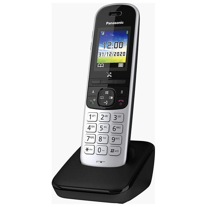 Panasonic KX-TGH710 Cordless Dect -Gap Display 1,8'' a colori Blocco chiamate Rubrica Vivavoce Resistente Argento