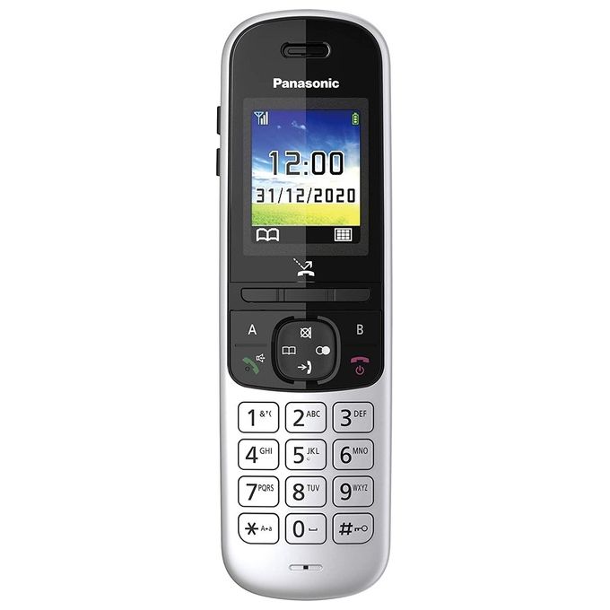 Panasonic KX-TGH710 Cordless Dect -Gap Display 1,8'' a colori Blocco chiamate Rubrica Vivavoce Resistente Argento