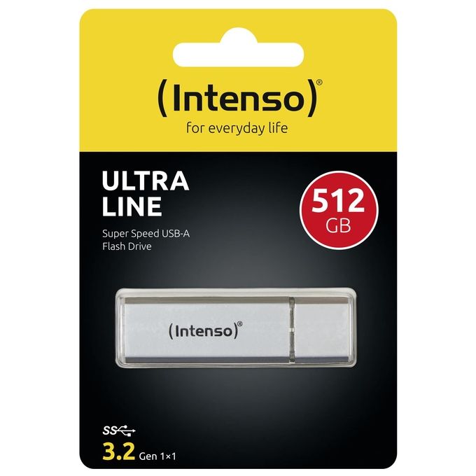 Intenso 3531493 Ultra Line Chiavetta Usb da 512Gb Usb 3.0 Argento