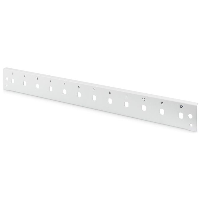 Digitus DN-96204-QL Pannello Frontale Fibra Ottica 1U 12x St Sx Verticale Grigio Ral 7035