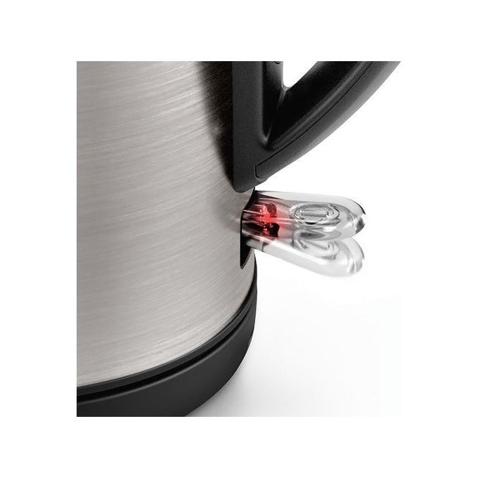 Bosch TWK3P420 – Bollitore elettrico 1,7 L, potenza 2400 W, corpo in acciaio inox e plastica, sistema di sicurezza con spegnimento automatico, apertura facilitata, colore Nero-Acciaio Inox