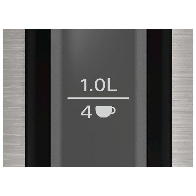 Bosch TWK3P420 – Bollitore elettrico 1,7 L, potenza 2400 W, corpo in acciaio inox e plastica, sistema di sicurezza con spegnimento automatico, apertura facilitata, colore Nero-Acciaio Inox