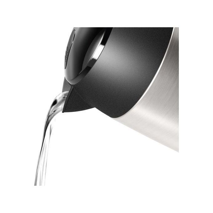 Bosch TWK3P420 – Bollitore elettrico 1,7 L, potenza 2400 W, corpo in acciaio inox e plastica, sistema di sicurezza con spegnimento automatico, apertura facilitata, colore Nero-Acciaio Inox