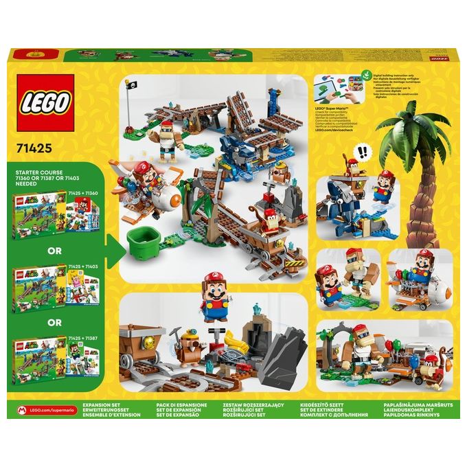 LEGO 71425 Super Mario Pack di Espansione Corsa nella Miniera di Diddy Kong Set da Costruzione con 1157 Pezzi Personaggi Inclusi Funky Kong Diddy Kong e Sfide Interattive colore Multicolore