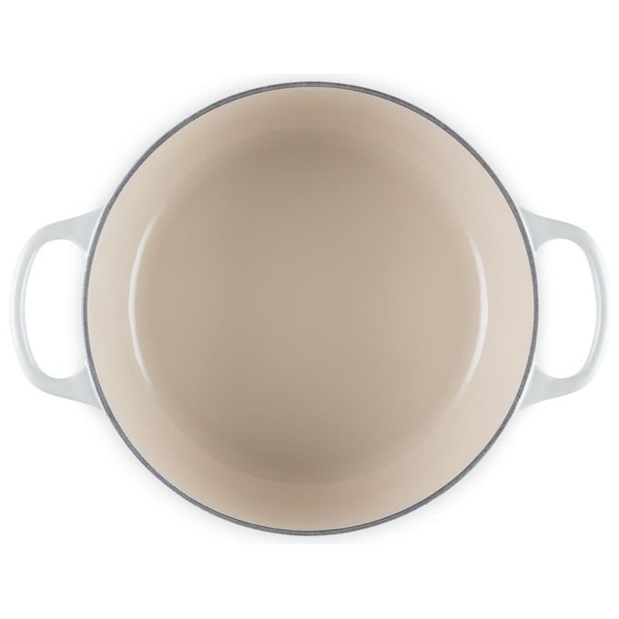 Le Creuset Cocotte Rotonda Evolution in Ghisa Vetrificata con Coperchio 24cm Meringue