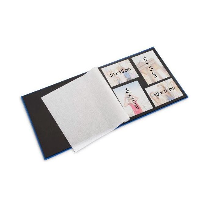 Hama Fine Art Album Fotografico e Portalistino a Spirale Blu 36x32cm 50 Pagine Nere