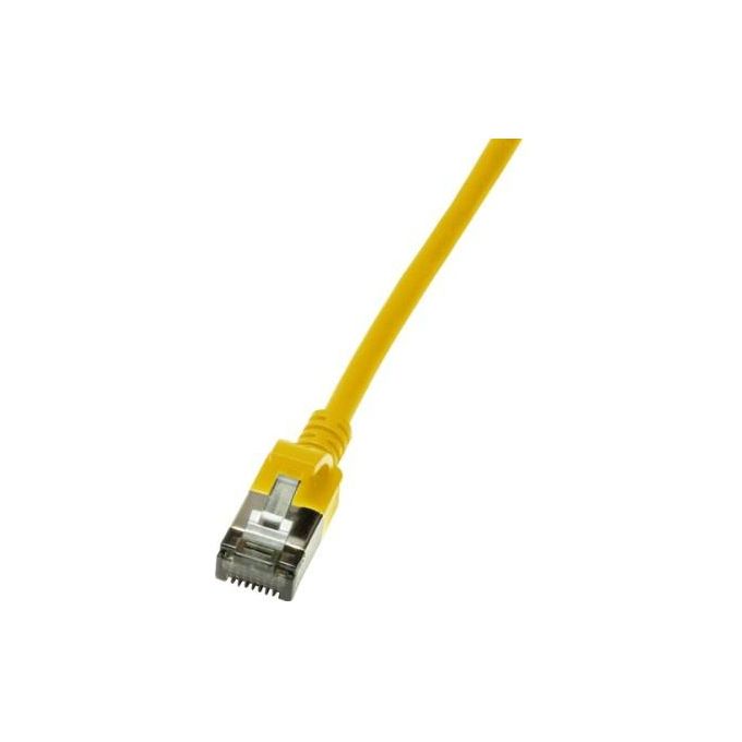LogiLink Slim U-FTP Cavo di Rete 0,5mt Cat6a U-FTP STP Giallo