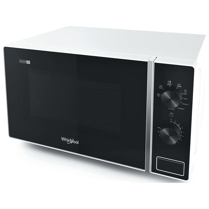 Whirlpool MWP 103 W Forno a Microonde con Grill Capacita' 25 Litri Potenza 700W Manopola Griglia al quarzo Bianco