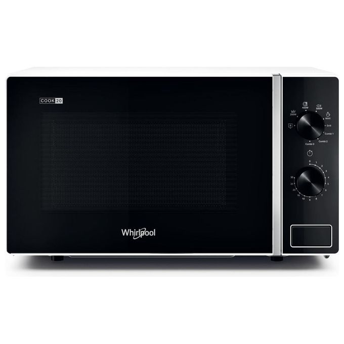 Whirlpool MWP 103 W Forno a Microonde con Grill Capacita' 25 Litri Potenza 700W Manopola Griglia al quarzo Bianco