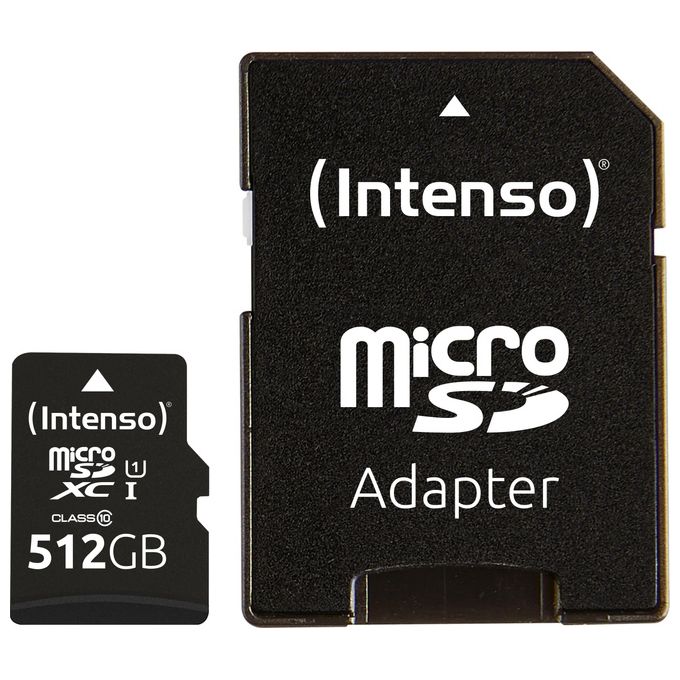 Intenso 3423493 MicroSDXC con Adattatore 512Gb Uhs-I