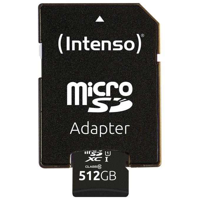 Intenso 3423493 MicroSDXC con Adattatore 512Gb Uhs-I